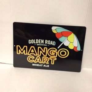 Golden Road Mango Cart Wheat Ale Metal display wall sign